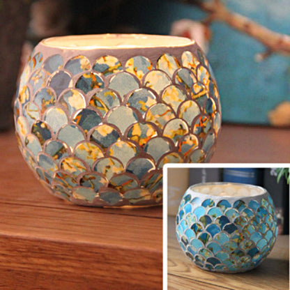 Vivolux | Europäischer Retro Glas Mosaik Teelichthalter