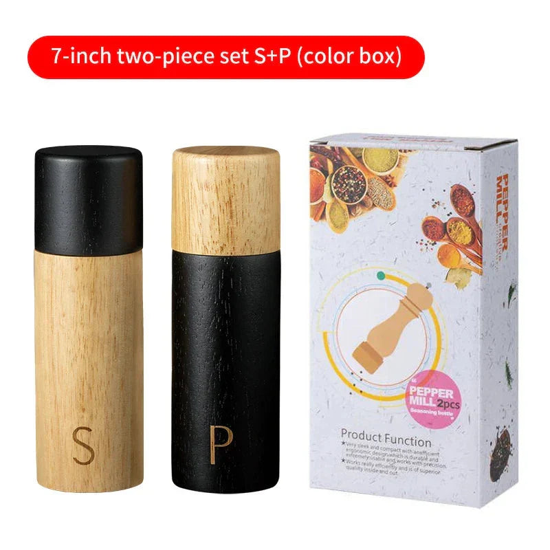 Holz Salz- und Pfeffermühle Set