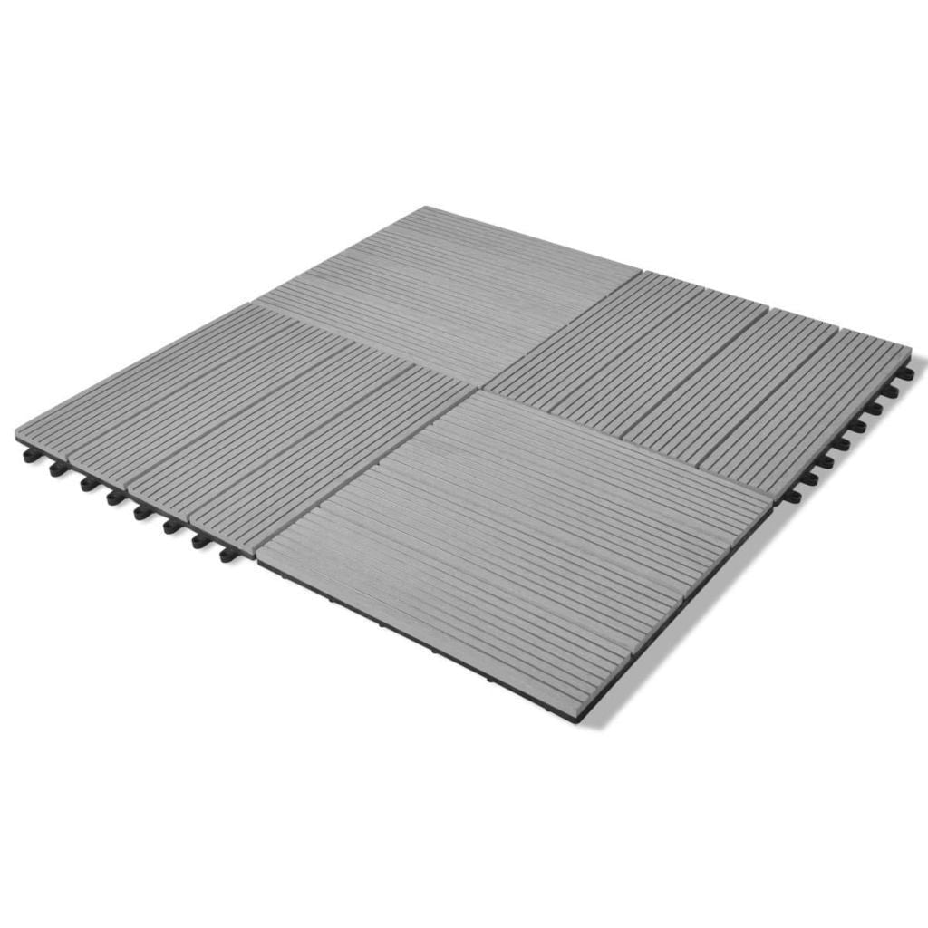 Vivolux | WPC-Fliesen 30x30cm 11Stk 1m2 Grau