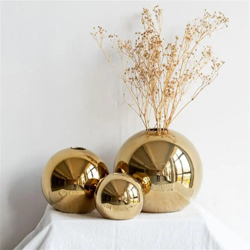 Vivolux | Goldene Kugelvase