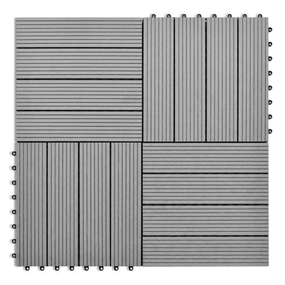 Vivolux | WPC-Fliesen 30x30cm 11Stk 1m2 Grau