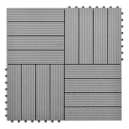Vivolux | WPC-Fliesen 30x30cm 11Stk 1m2 Grau