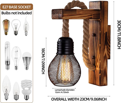 Vivolux | Seil Industrielle Wandlampe