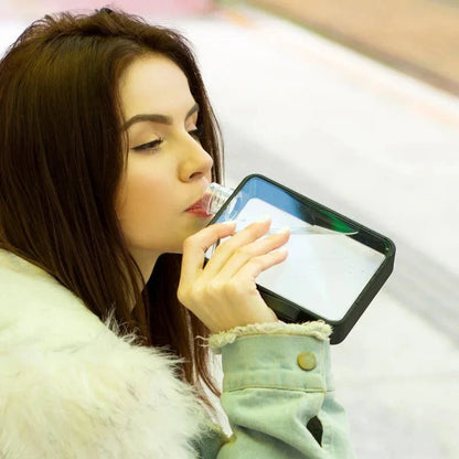 Vivolux | Flache transparente Wasserflasche