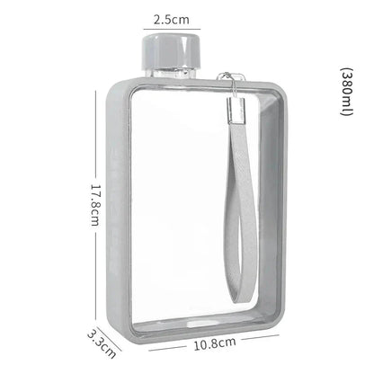 Vivolux | Flache transparente Wasserflasche