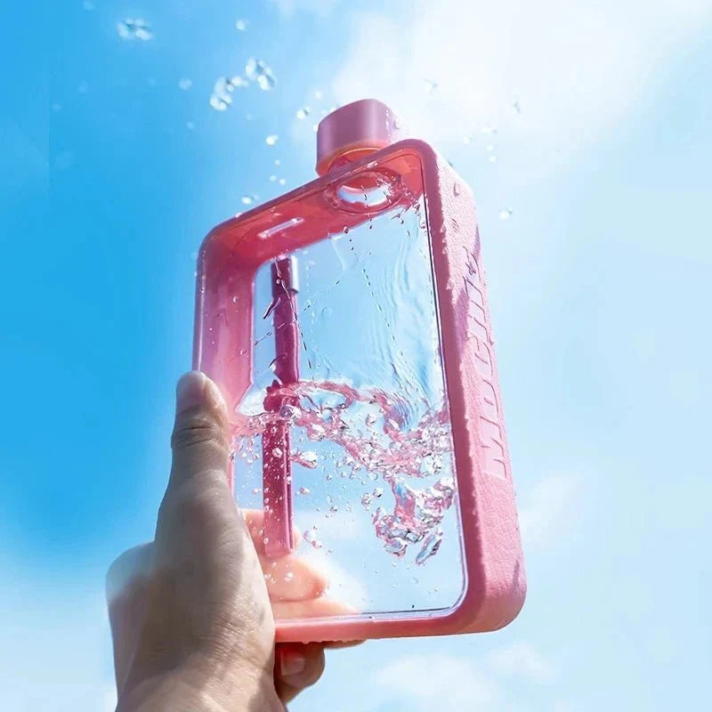 Vivolux | Flache transparente Wasserflasche