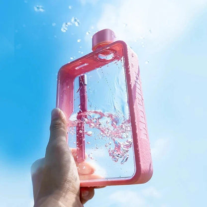 Vivolux | Flache transparente Wasserflasche