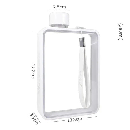 Vivolux | Flache transparente Wasserflasche