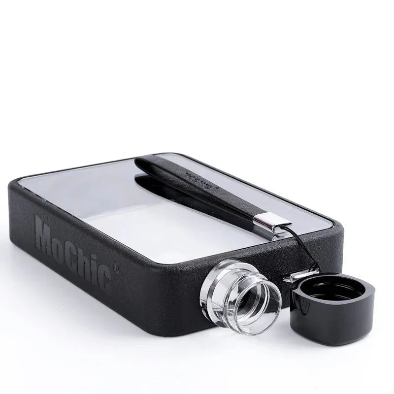 Vivolux | Flache transparente Wasserflasche