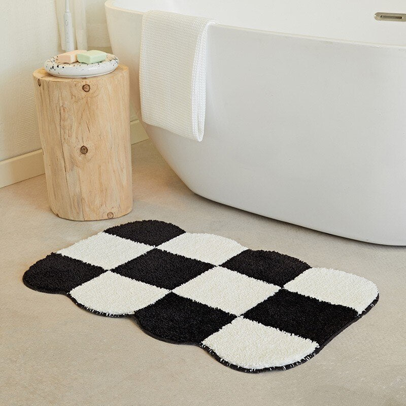 Vivolux | Fluffy Schachbrettgitter Teppich
