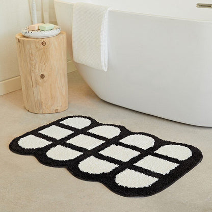 Vivolux | Fluffy Schachbrettgitter Teppich