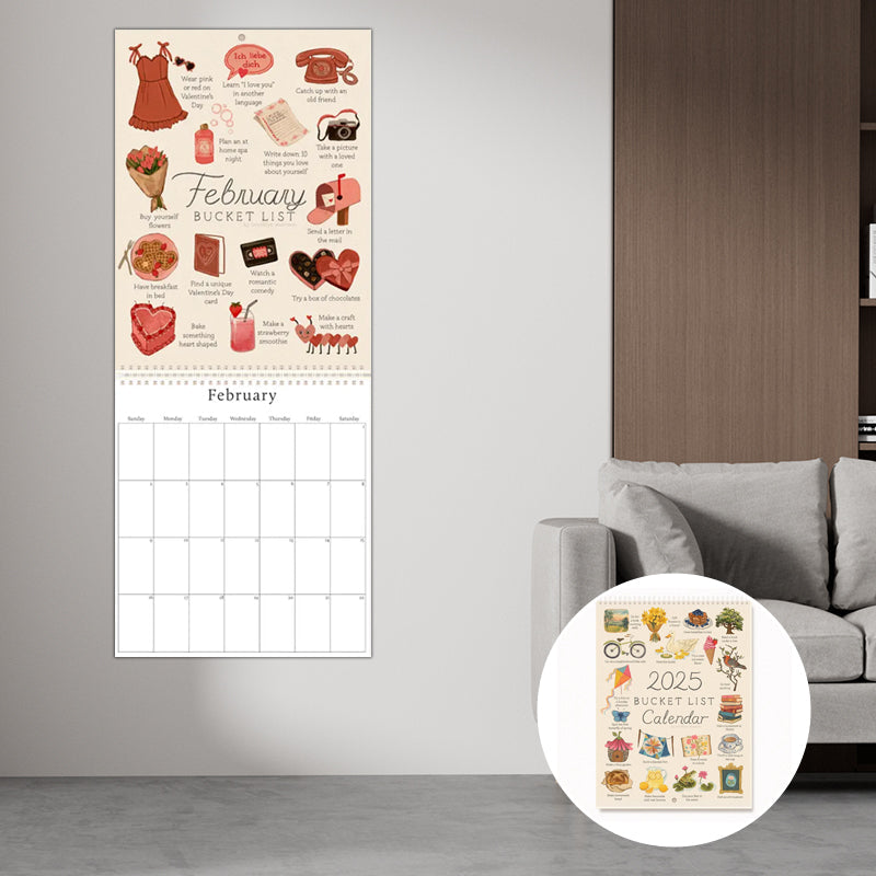 2025 Bucket List Kalender