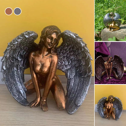 Vivolux | Art Angel Weiblich Frau Flügel Knien Umhang Hut