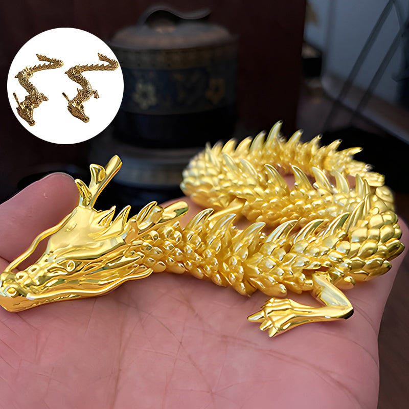Vivolux | Goldener Drache mit beweglichen Gelenken
