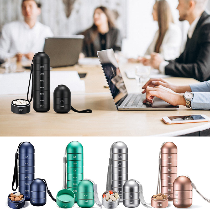 Vivolux | 7 Tage tragbare Pillendose für Reisen