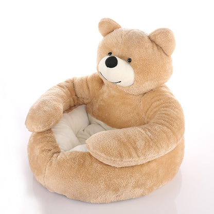 Vivolux | Süßes abnehmbares Kuschelbär-Katzenbett
