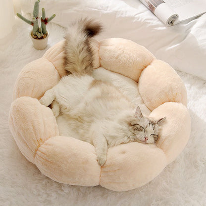 Vivolux | Tiefschlafende Blumenform Katzenbett