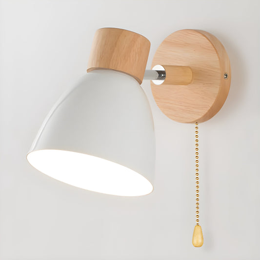 Vivolux | Holz Nordische Wandlampe mit Schalter für das Schlafzimmer