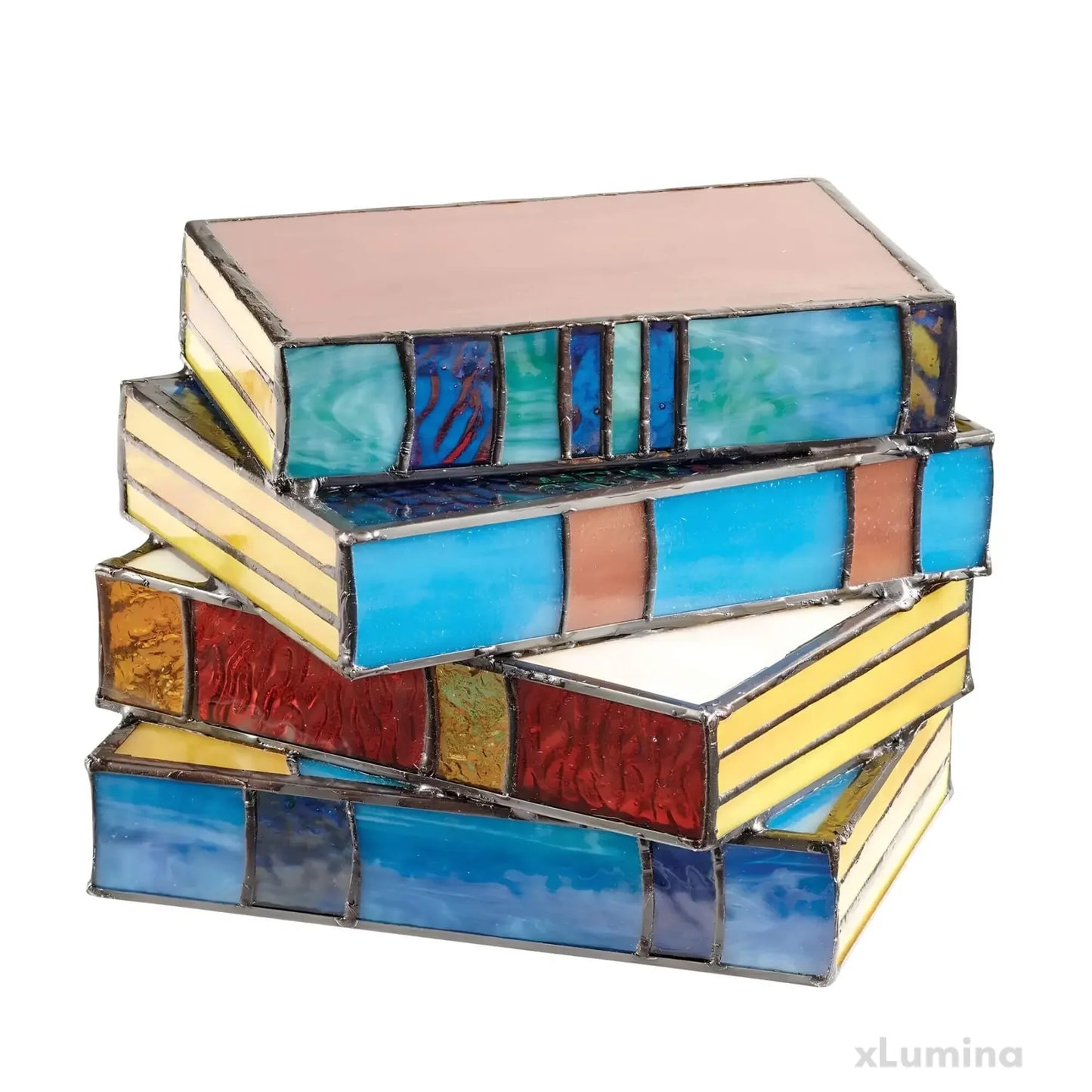 Vivolux | Buntglas Bücherlampe Mehrfarbig