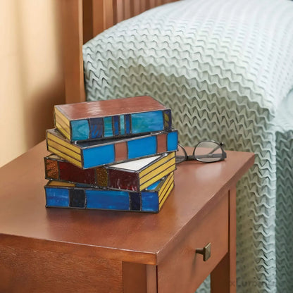 Vivolux | Buntglas Bücherlampe Mehrfarbig