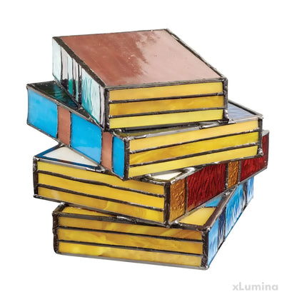 Vivolux | Buntglas Bücherlampe Mehrfarbig