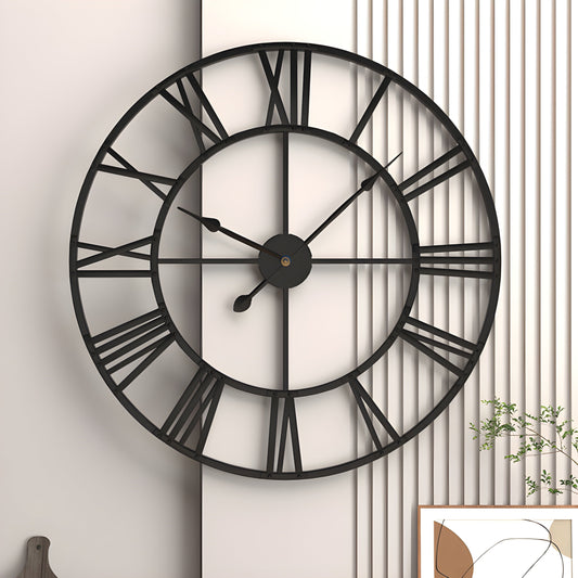 Vivolux | Römische Ziffern Eisen Kunst Wand Uhr