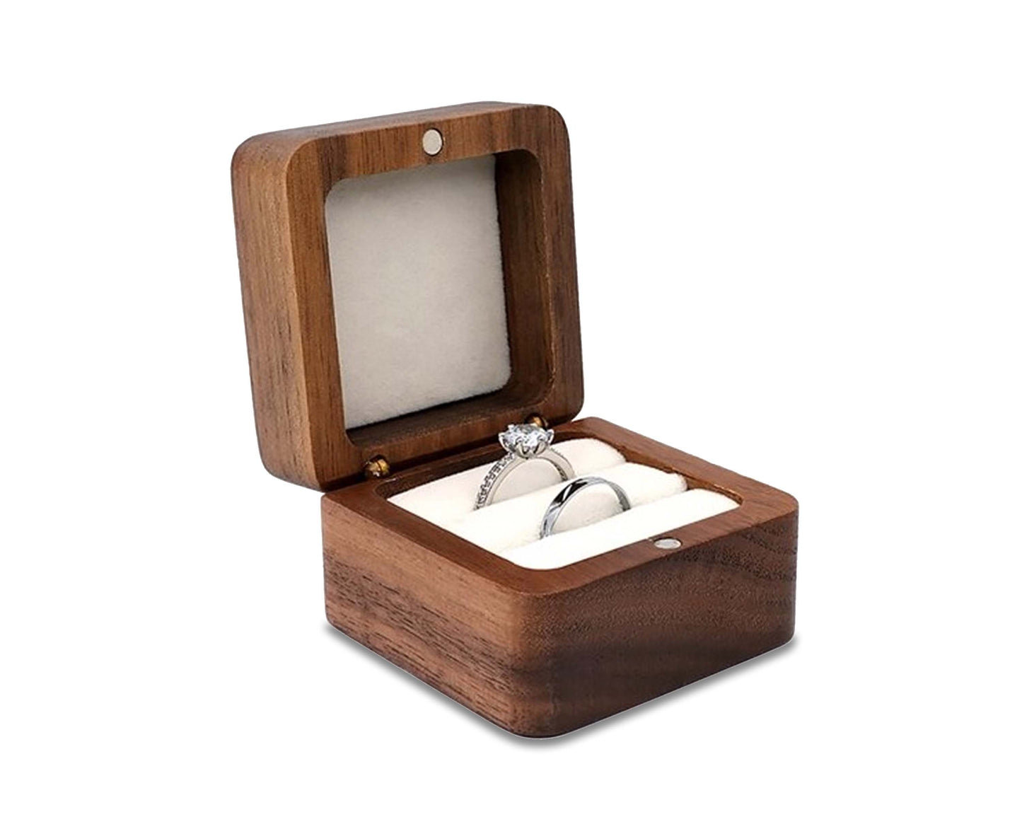 Vivolux | Holzboxen | Holz Schmuckkästchen, Trauring Kästchen, Ohrring Ringe