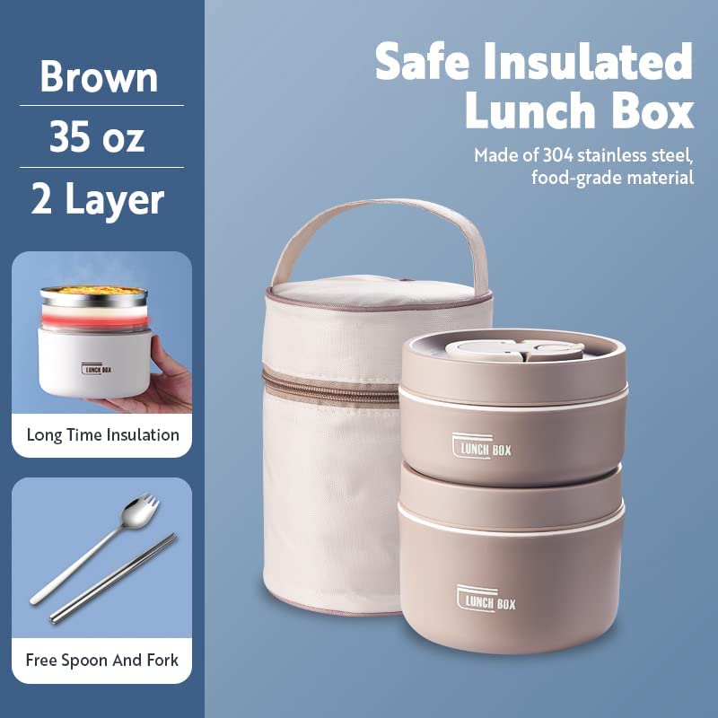 Vivolux | Thermoisolierte Lunchbox-Behälter aus Edelstahl