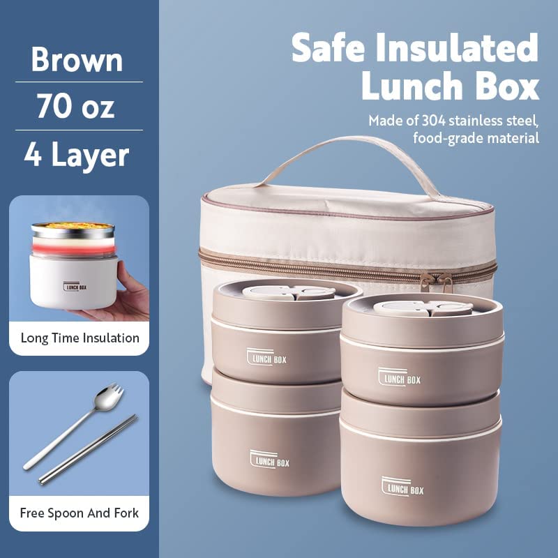 Vivolux | Thermoisolierte Lunchbox-Behälter aus Edelstahl