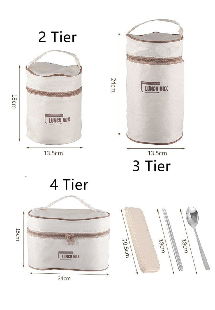 Vivolux | Thermoisolierte Lunchbox-Behälter aus Edelstahl