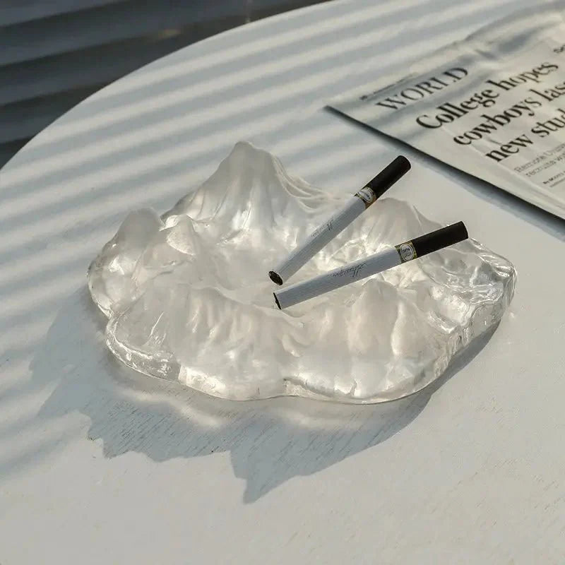 Vivolux | Ice Style Mountain Glas Aschenbecher Dekoration
