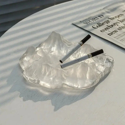 Vivolux | Ice Style Mountain Glas Aschenbecher Dekoration