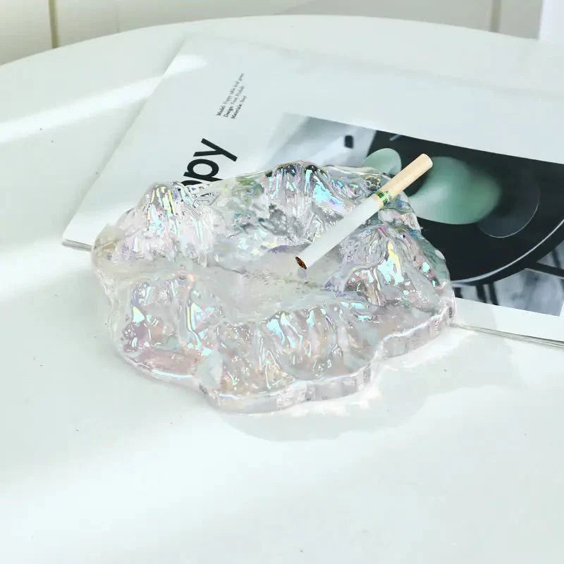 Vivolux | Ice Style Mountain Glas Aschenbecher Dekoration