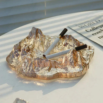 Vivolux | Ice Style Mountain Glas Aschenbecher Dekoration