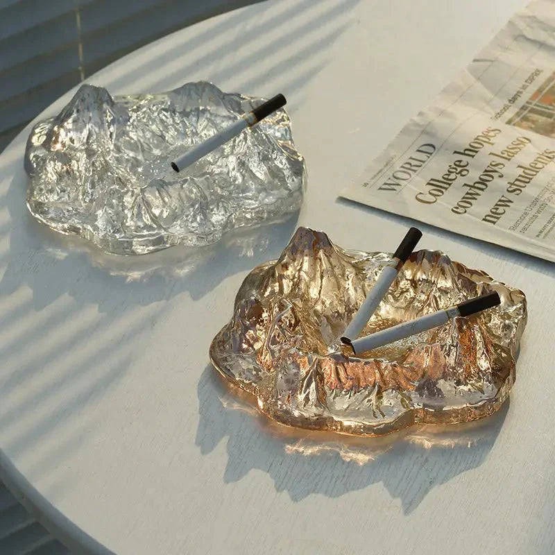 Vivolux | Ice Style Mountain Glas Aschenbecher Dekoration