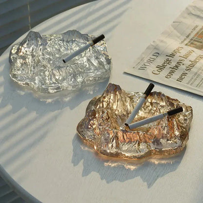 Vivolux | Ice Style Mountain Glas Aschenbecher Dekoration