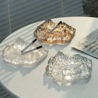 Vivolux | Ice Style Mountain Glas Aschenbecher Dekoration