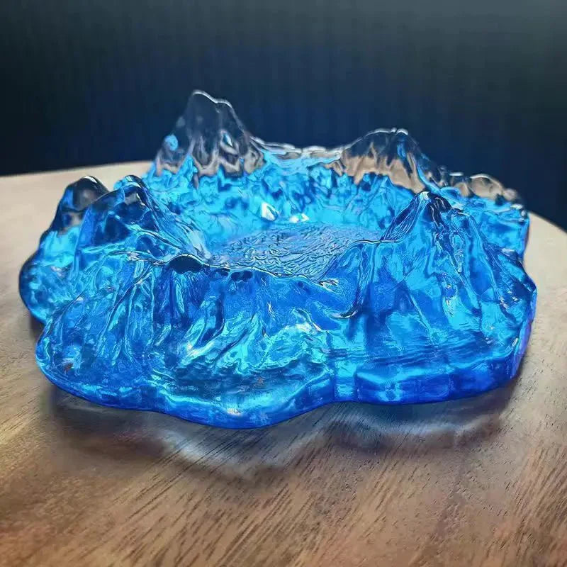 Vivolux | Ice Style Mountain Glas Aschenbecher Dekoration