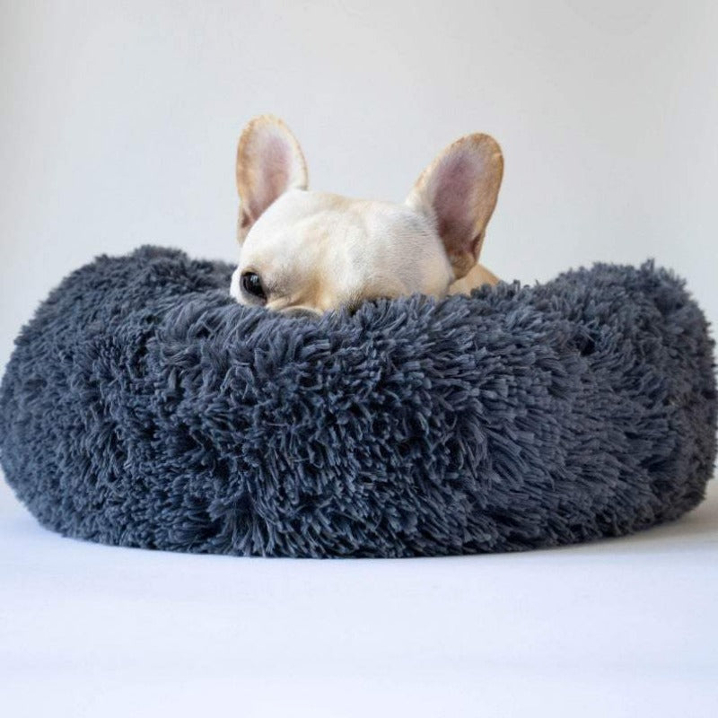 Vivolux | Runder Plüsch Beruhigender Donut Hundebett für kleine bis große Hunde