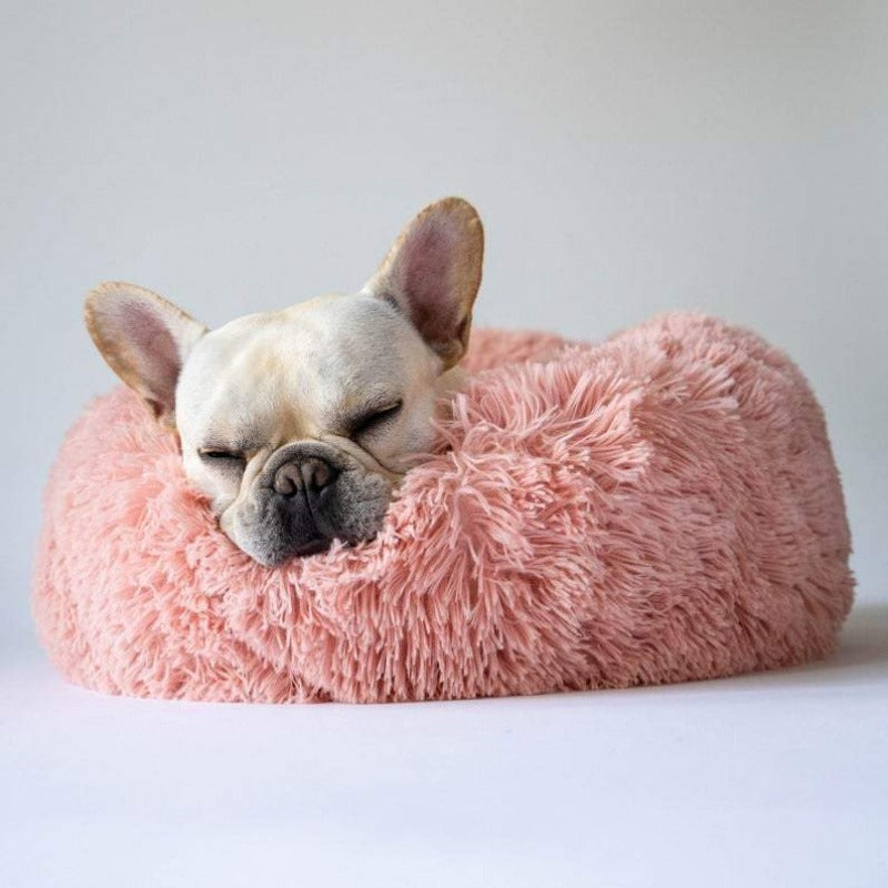 Vivolux | Runder Plüsch Beruhigender Donut Hundebett für kleine bis große Hunde