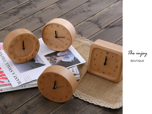 Vivolux | Buchenholz Wecker Klein, Kein Bildschirm Minimalistische Uhr Schreibtisch, Nachttisch Uhr, Geschenk für ihn