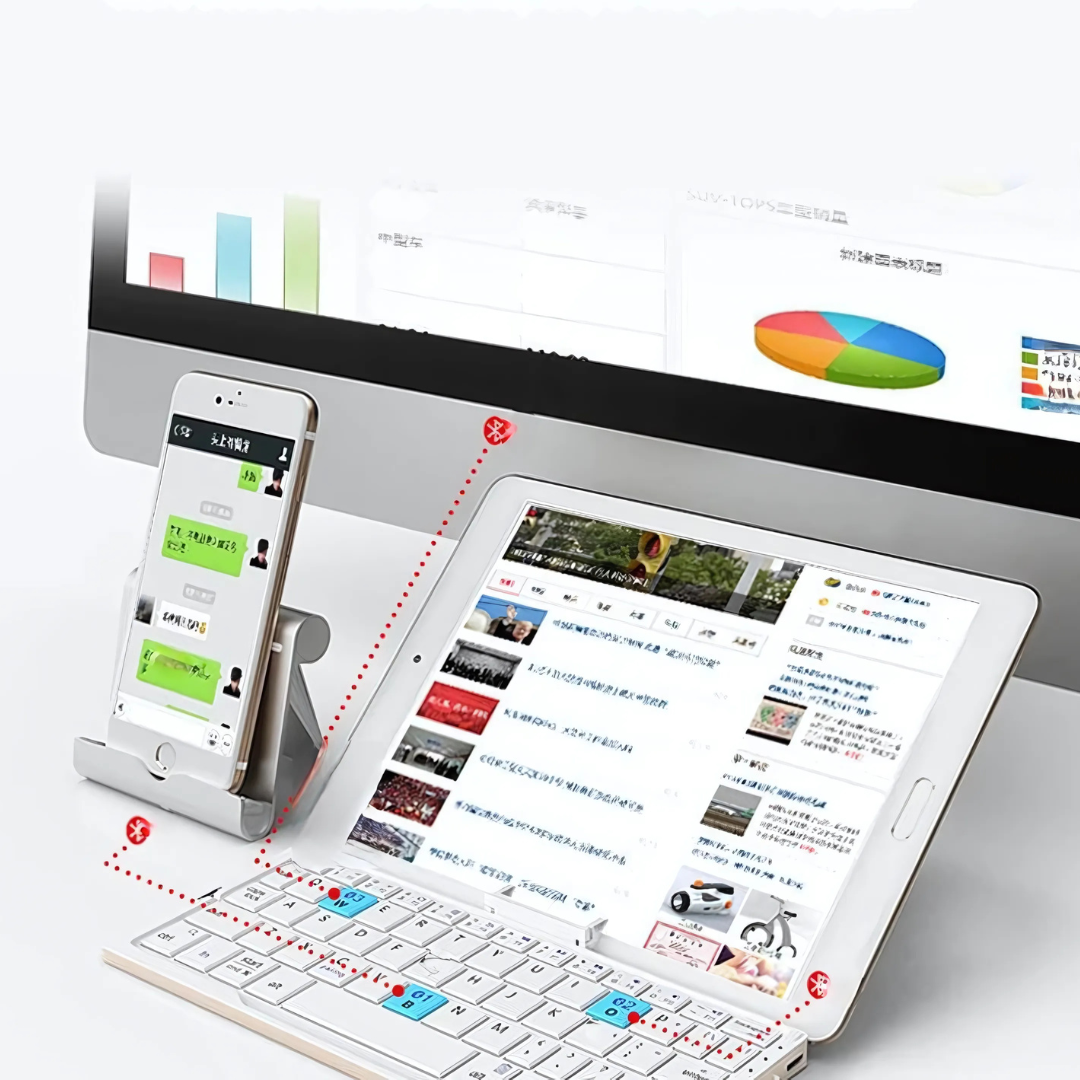 Vivolux | Bluetooth-Tastatur mit Ständer für Tablet-Geräte