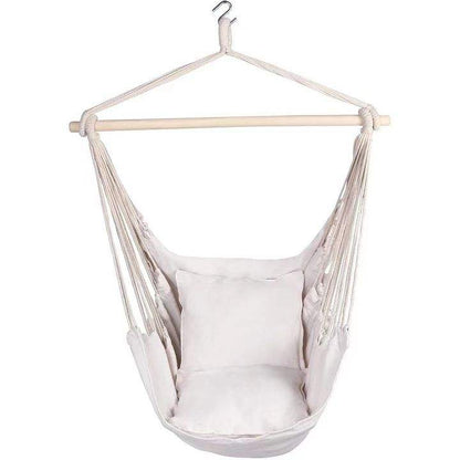 Vivolux | Bequemer Hängesessel mit weichen Kissen - Innen/Außen Hängeschaukel für Entspannung und Freizeit - Stabiles Baumwollgewebe, einschließlich Hängematerial