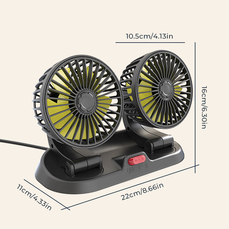 Vivolux | Dual Head Auto Kühler Luftzirkulator Ventilator