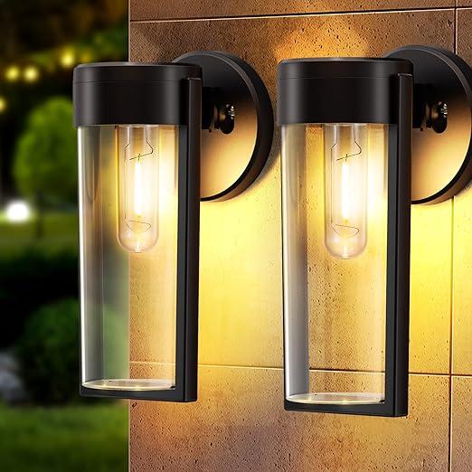 Vivolux | Solar-Wandleuchten Solarbetriebene Decklichter, Automatisches Ein/Aus Wasserdichte Solar-Außenlichter Wandmontage Solar-Dekorationslichter für Wandzaun Patio-Pfosten Garten Veranda