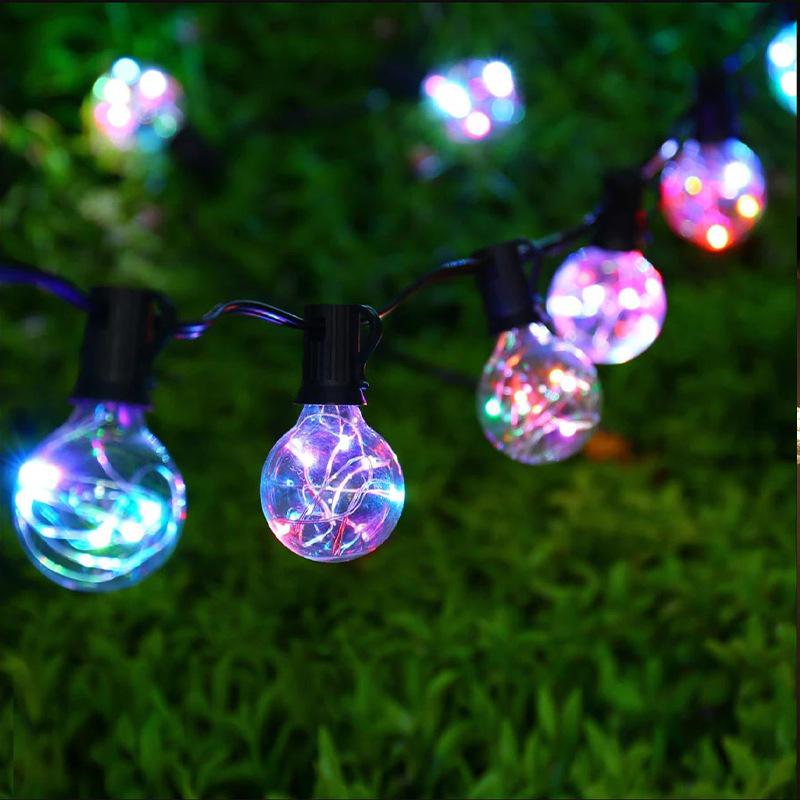 Vivolux | LED Außen-Lichterkette 35 FT G40 Patio-Lichterkette Verlinkbar Dimmbar Wasserdicht Dekorative Beleuchtung mit Fernbedienung für Garten Hochzeitsfeier Dekorationen