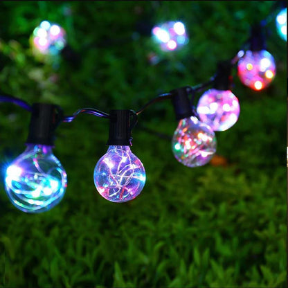 Vivolux | LED Außen-Lichterkette 35 FT G40 Patio-Lichterkette Verlinkbar Dimmbar Wasserdicht Dekorative Beleuchtung mit Fernbedienung für Garten Hochzeitsfeier Dekorationen