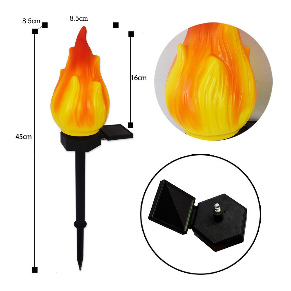 Vivolux | Solar-Außenlichter mit flackernder Flamme, Solarlichter für außen, wasserdichte LED-Flammenfackeln, Solar-Außenlichter für Camping Garten Landschaft Patio Weg Außendekoration