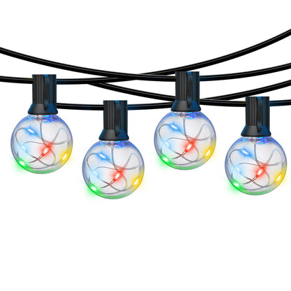 Vivolux | LED Außen-Lichterkette 35 FT G40 Patio-Lichterkette Verlinkbar Dimmbar Wasserdicht Dekorative Beleuchtung mit Fernbedienung für Garten Hochzeitsfeier Dekorationen