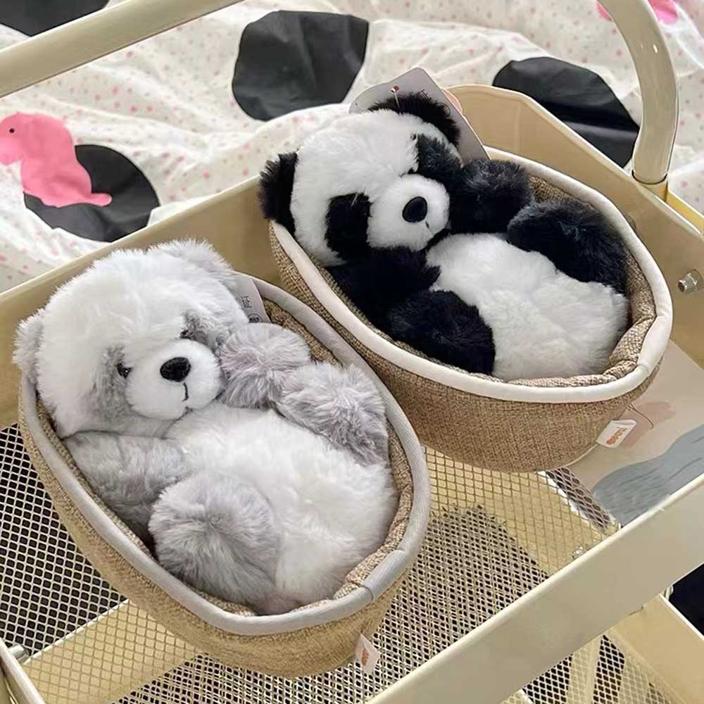 Vivolux | Kawaii Baby Panda Im Korb Plüschtier